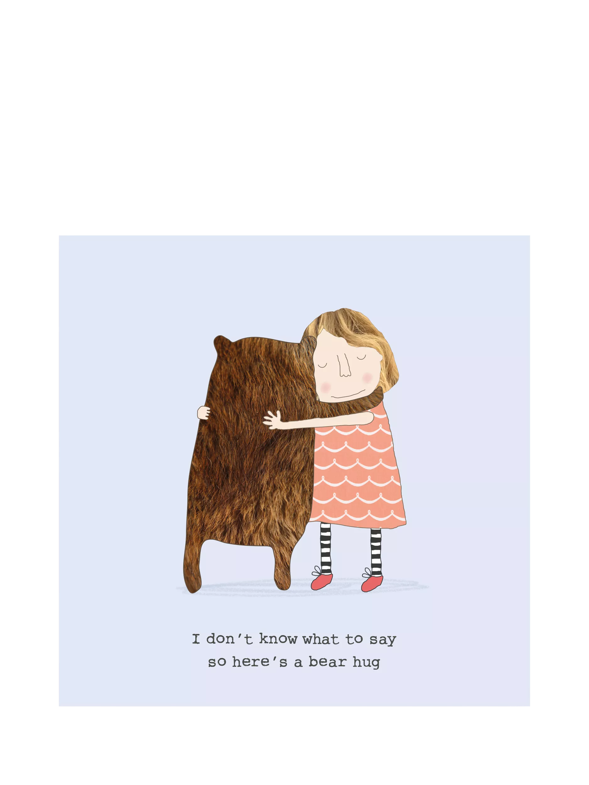 Rosie Made A Thing bear hug sympathy card, UK version