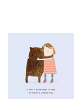 Rosie Made A Thing bear hug sympathy card, UK version