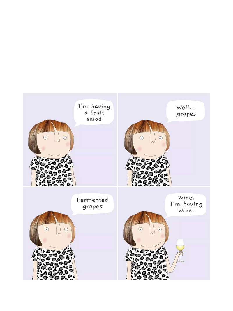 Rosie Made A Thing fruit salad greetings card, UK version