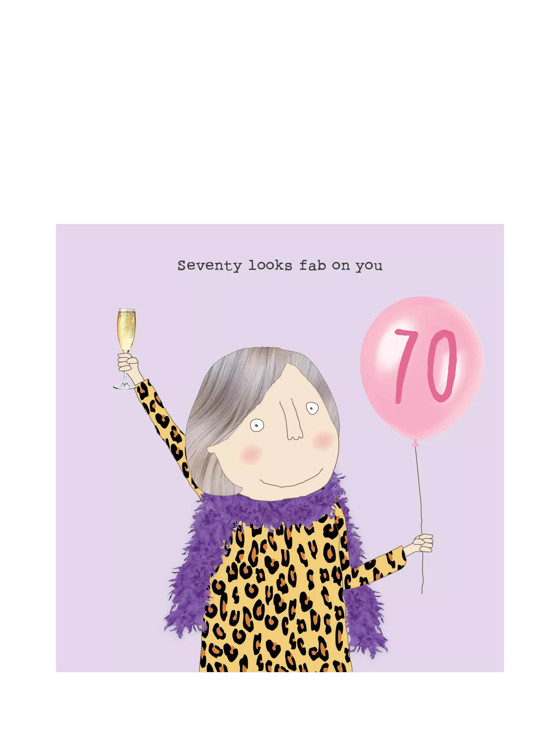Rosie Made A Thing 70th birthday card, blank inside, imported from the UK