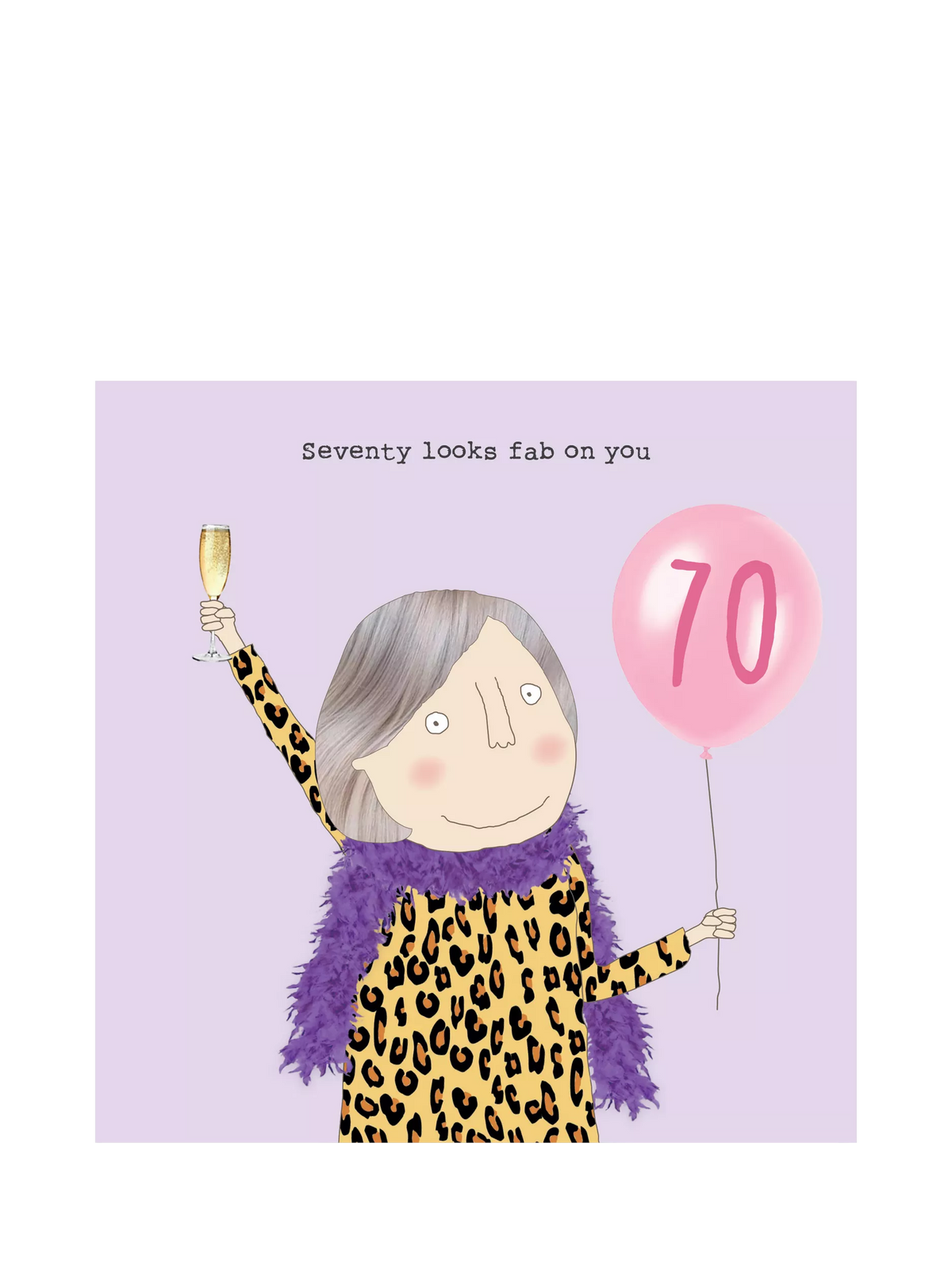 Rosie Made A Thing 70th birthday card, blank inside, imported from the UK