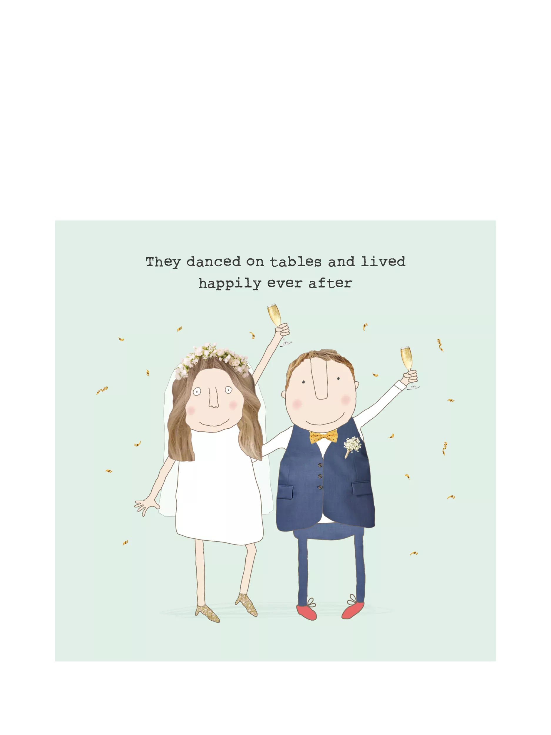 Rosie Made A Thing wedding card with grey envelope - British product