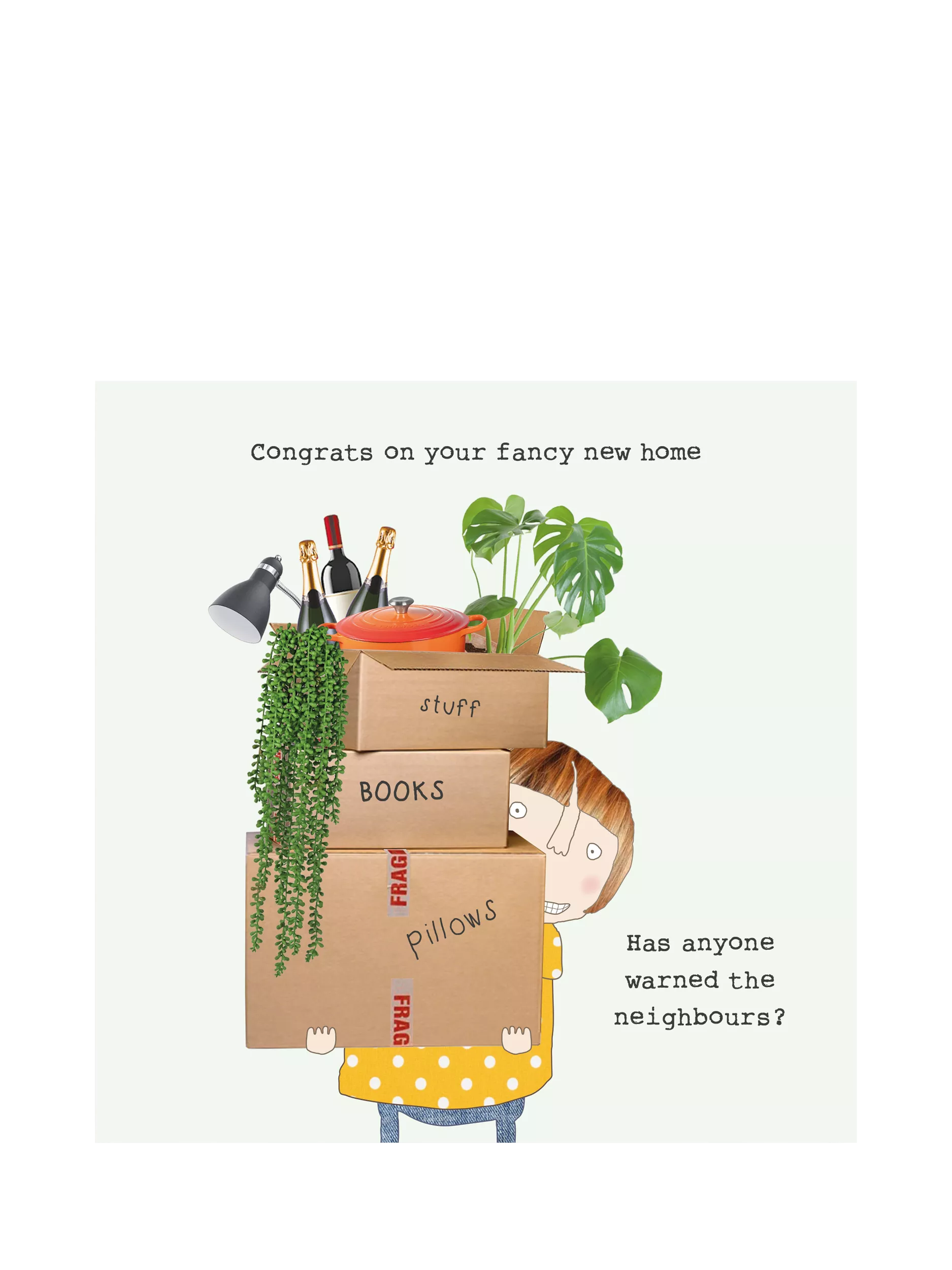 Rosie Made A Thing new home greeting card with grey envelope - British product