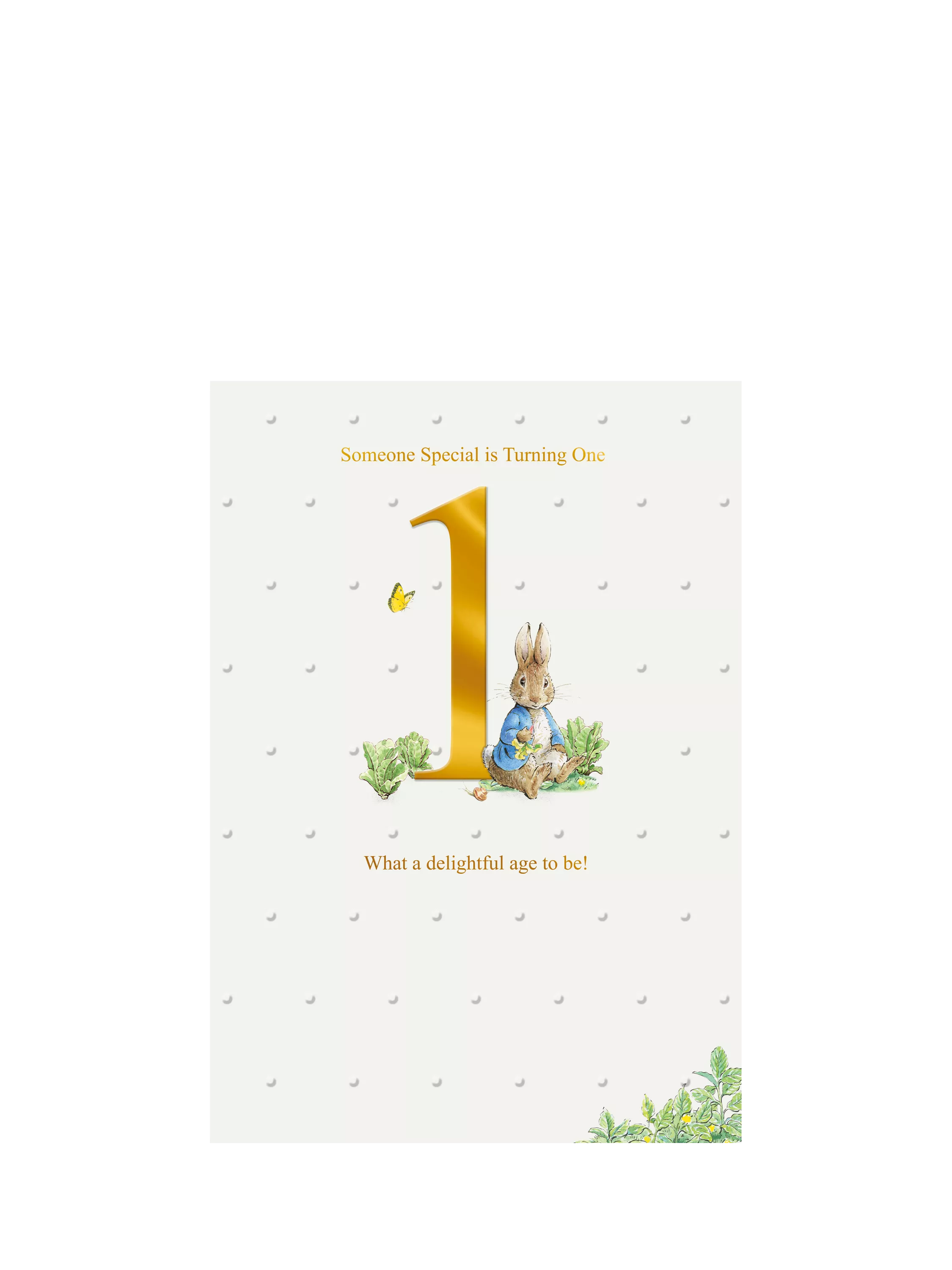 Hallmark Beatrix Potter Peter Rabbit 1st birthday card (British brand)