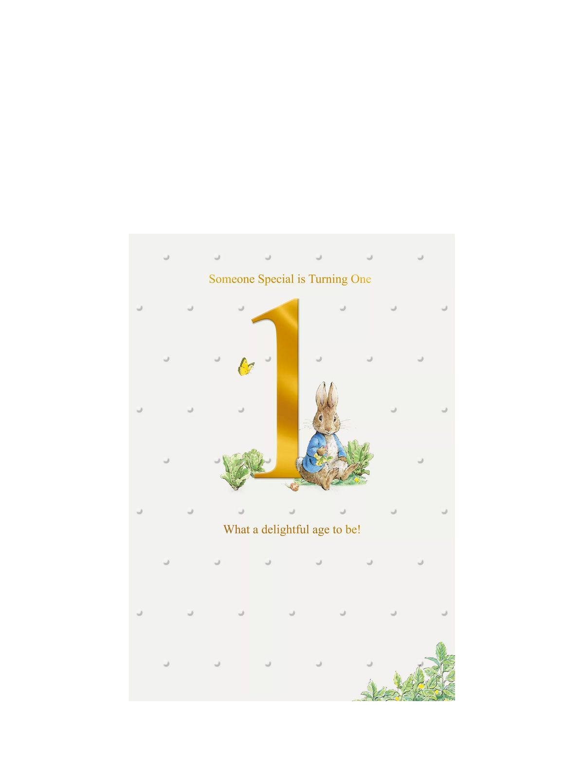 Hallmark Beatrix Potter Peter Rabbit 1st birthday card (British brand)
