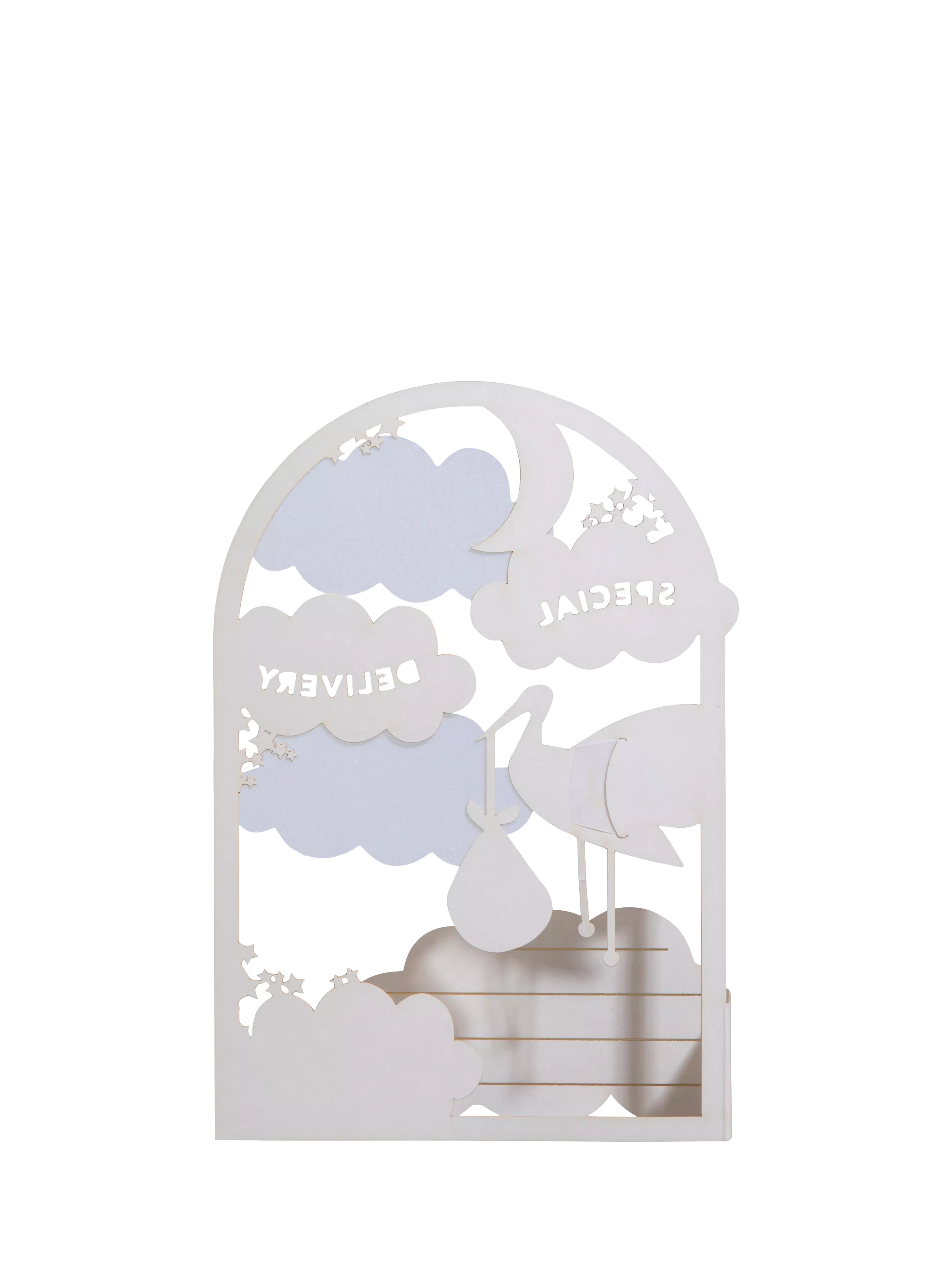 Hallmark 3D pop-up new baby card with stork design (British brand)