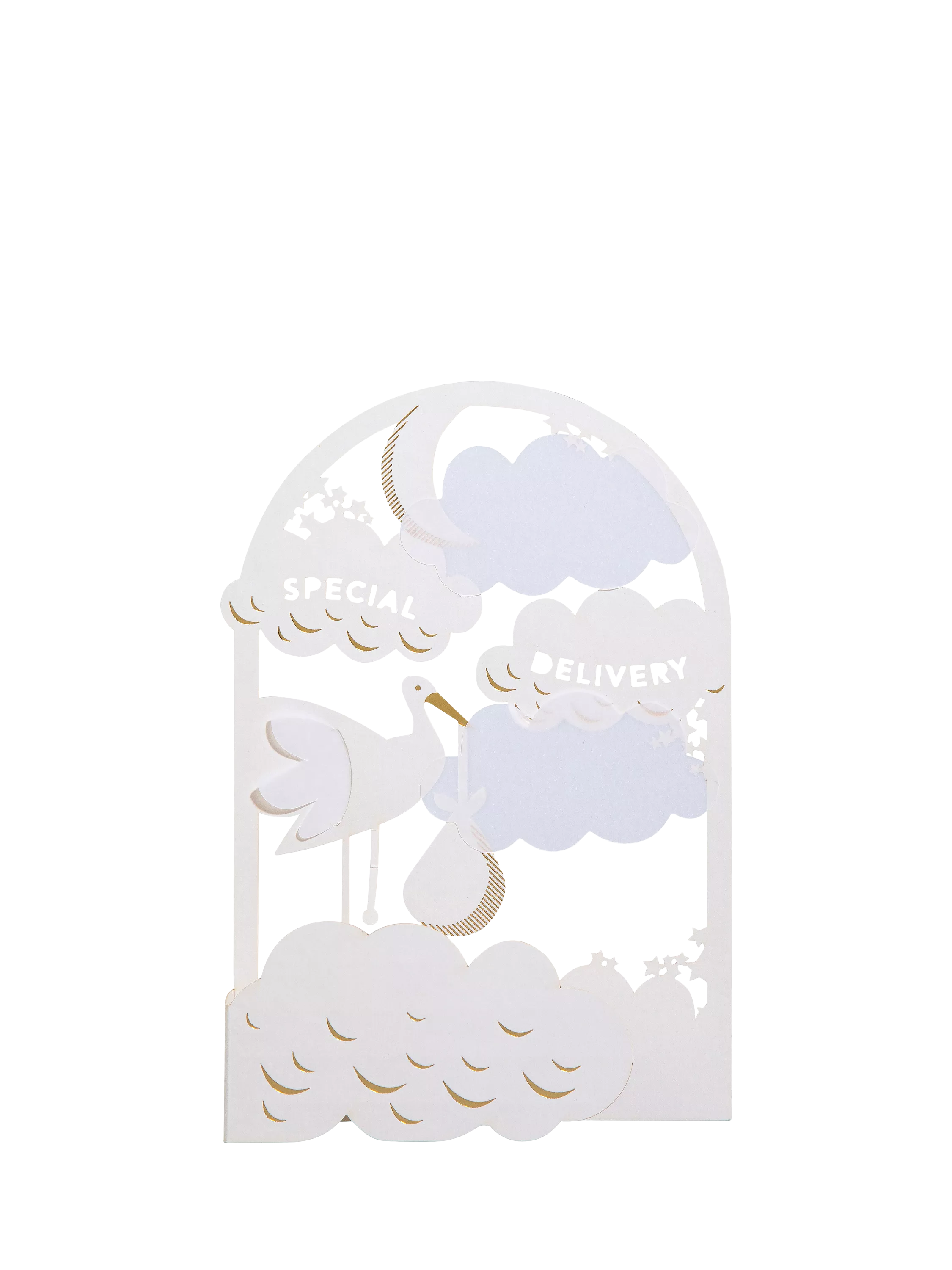 Hallmark 3D pop-up new baby card with stork design (British brand)