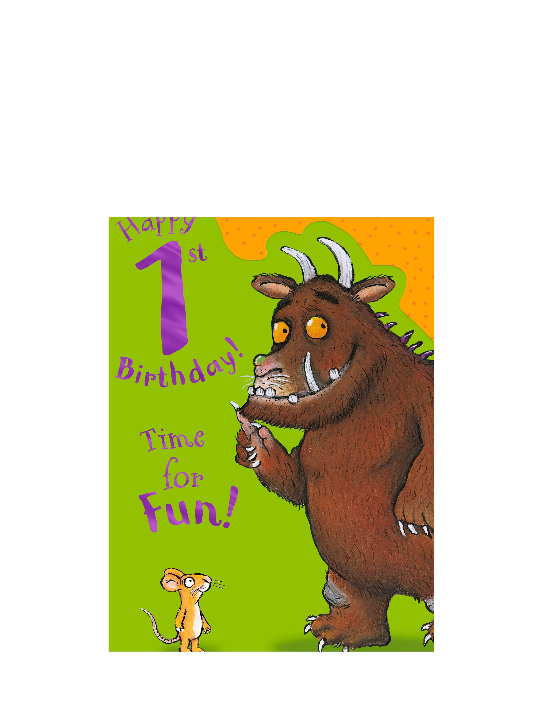 Hallmark Gruffalo 1st birthday card with yellow envelope - British product