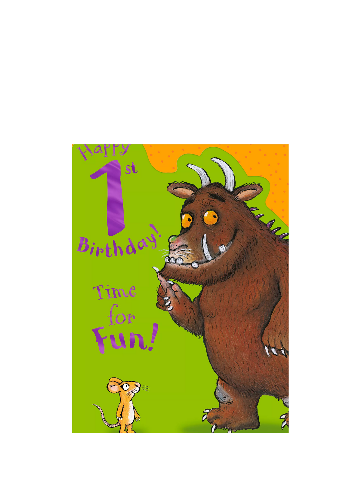 Hallmark Gruffalo 1st birthday card with yellow envelope - British product