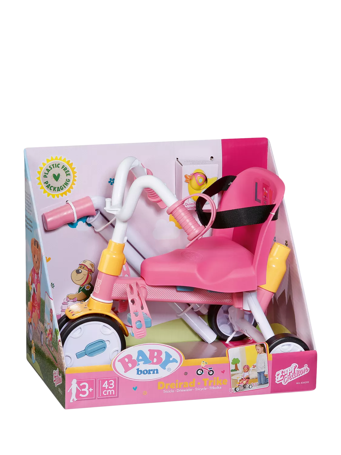 Baby Born pink doll bike helmet, imported from the UK