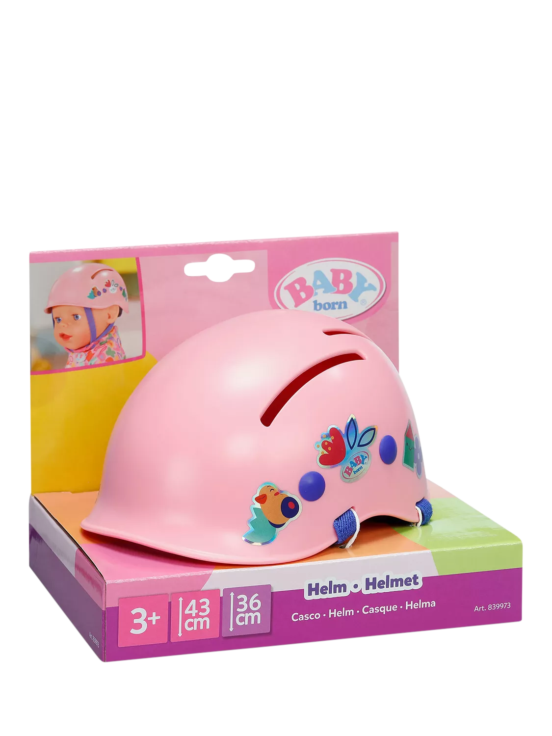 Baby Born pink doll bike helmet, imported from the UK