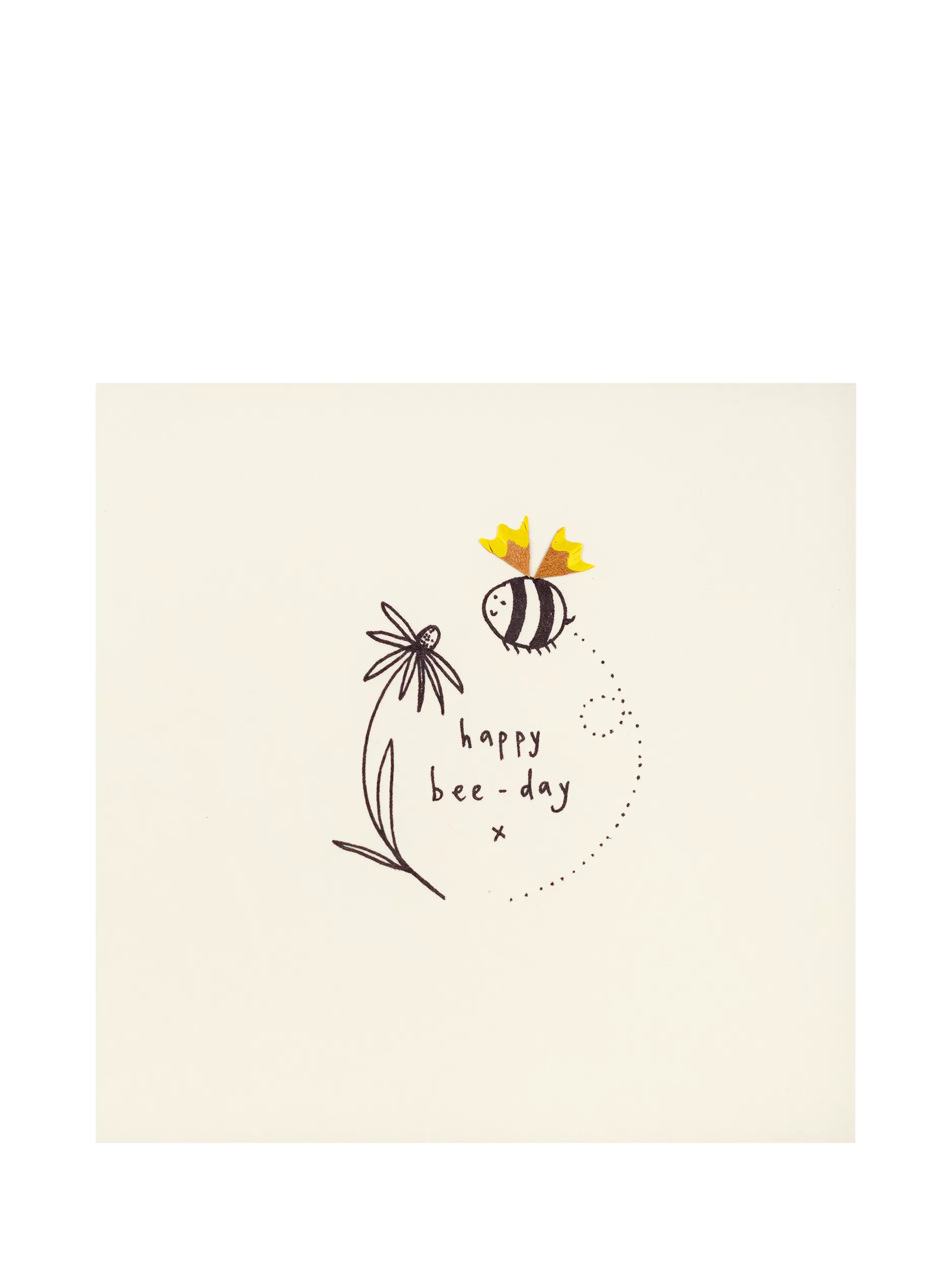 Ruth Jackson Bee-Day birthday card blank inside (British brand)