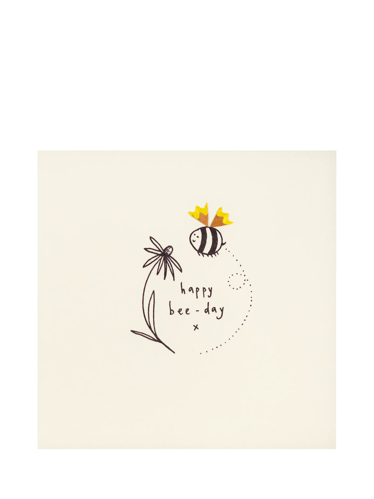 Ruth Jackson Bee-Day birthday card blank inside (British brand)