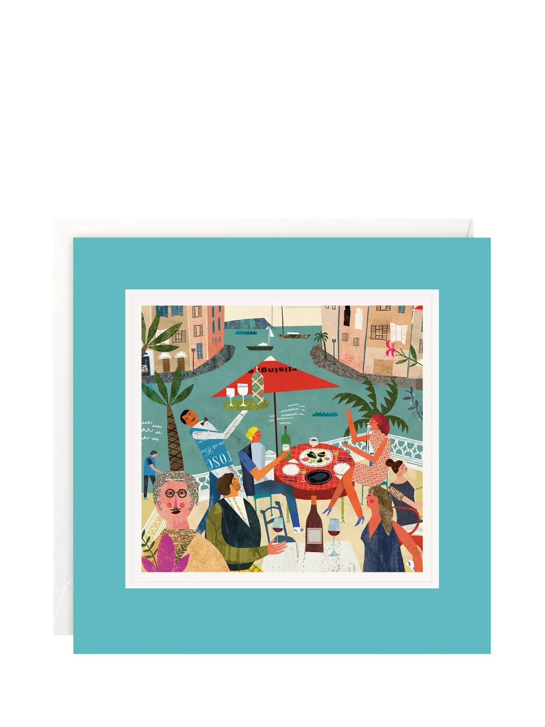 James Ellis Stevens The Restaurant greeting card 155mm - British product
