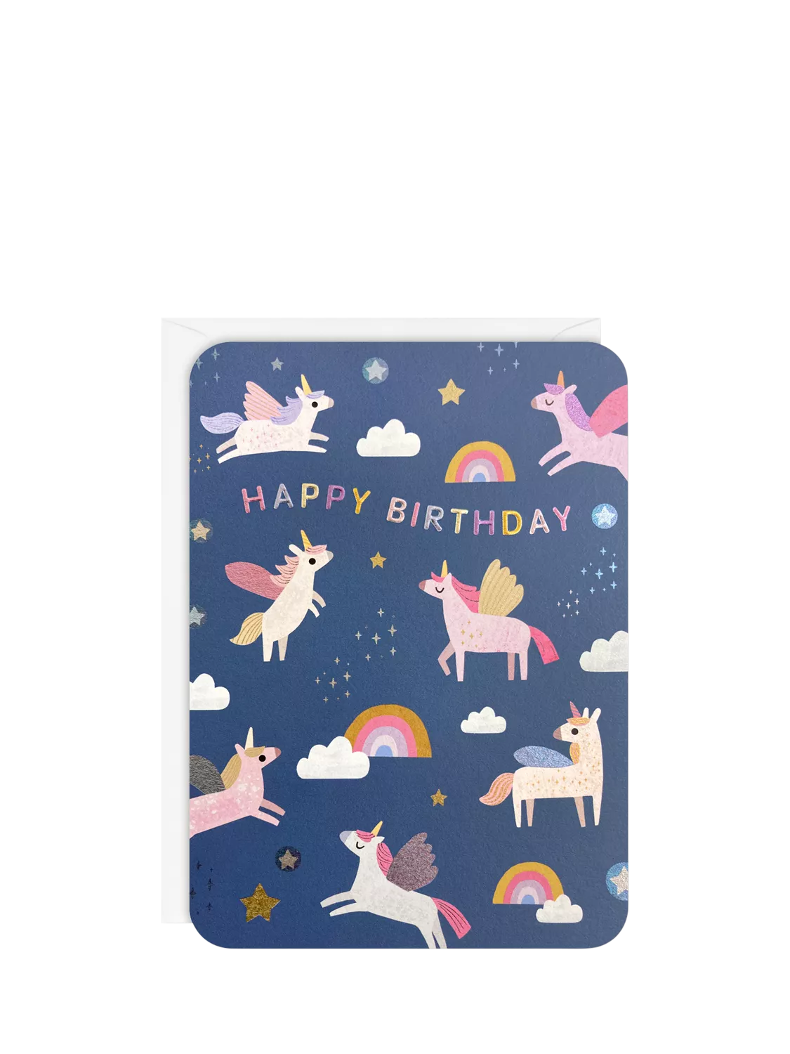 James Ellis Stevens unicorn birthday card 175x125mm (British brand)