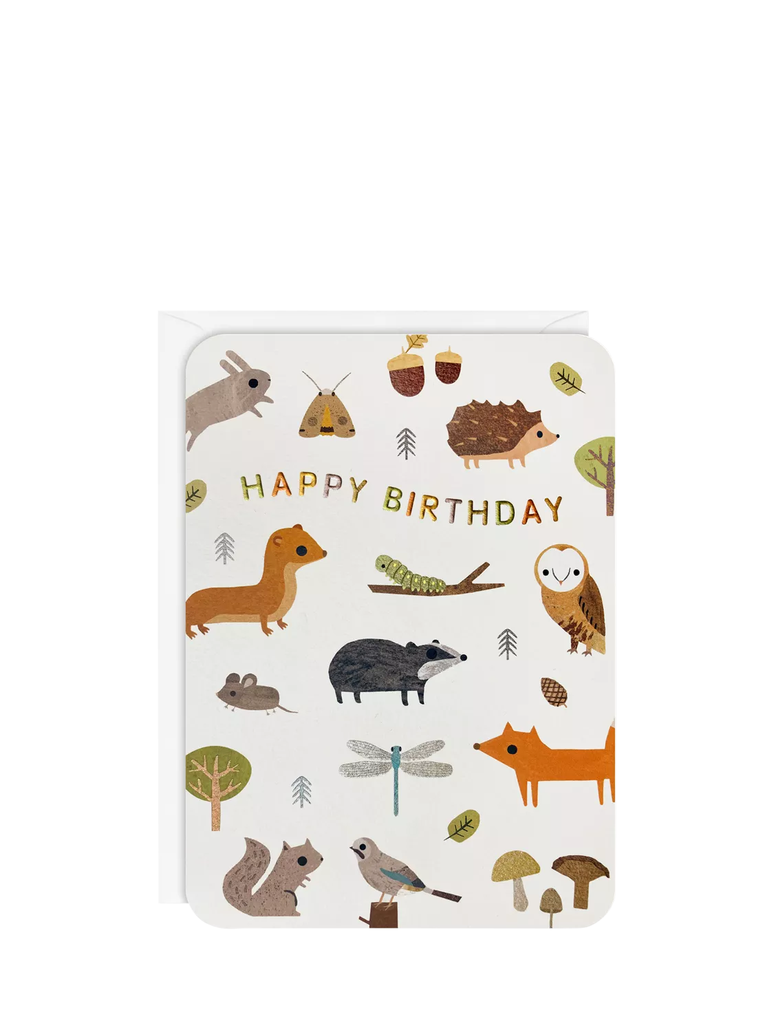 James Ellis Stevens Woodland birthday card blank inside, imported from the UK