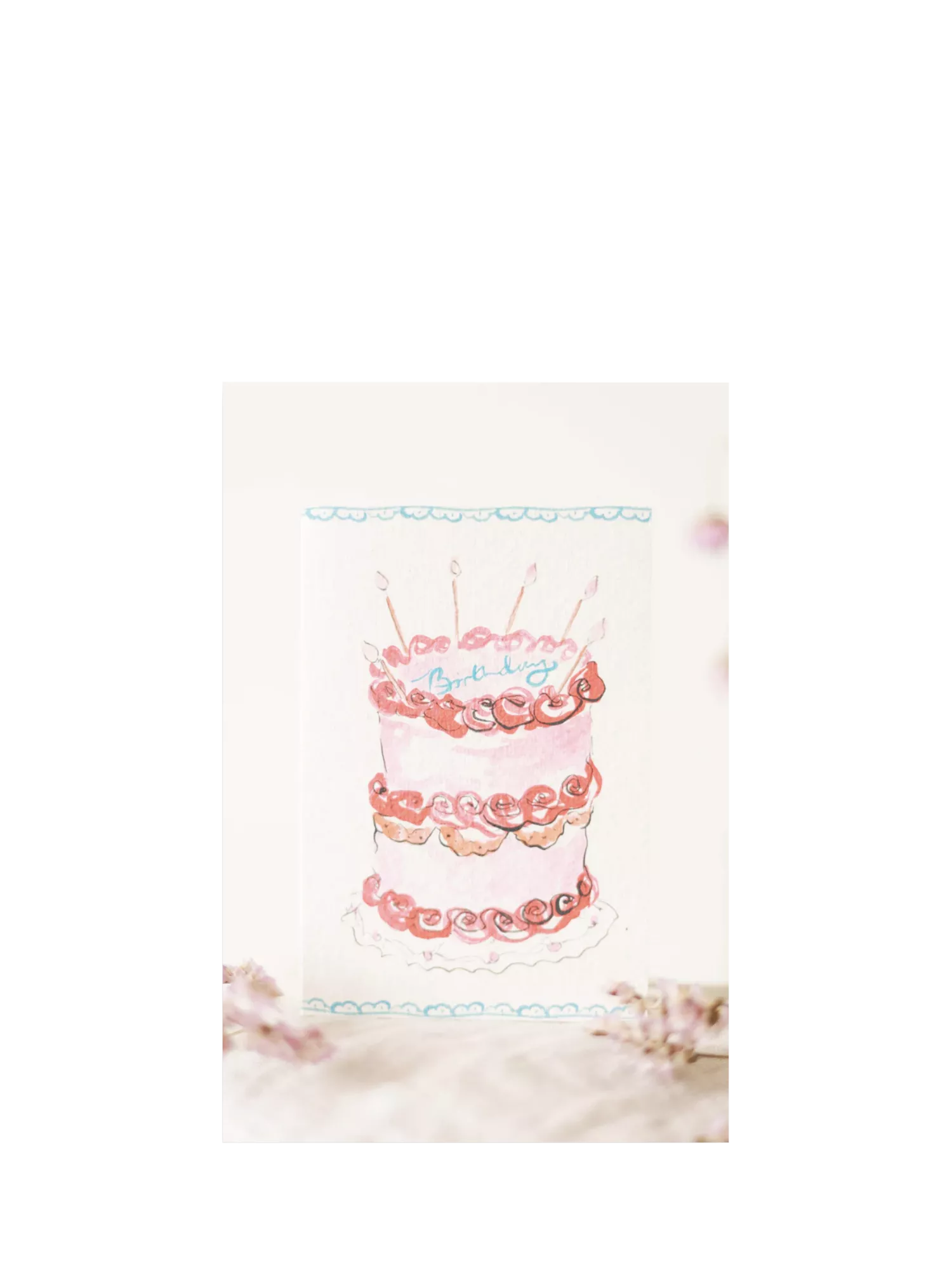 Sophie Amelia Creates gateau birthday card 140x90mm, imported from the UK