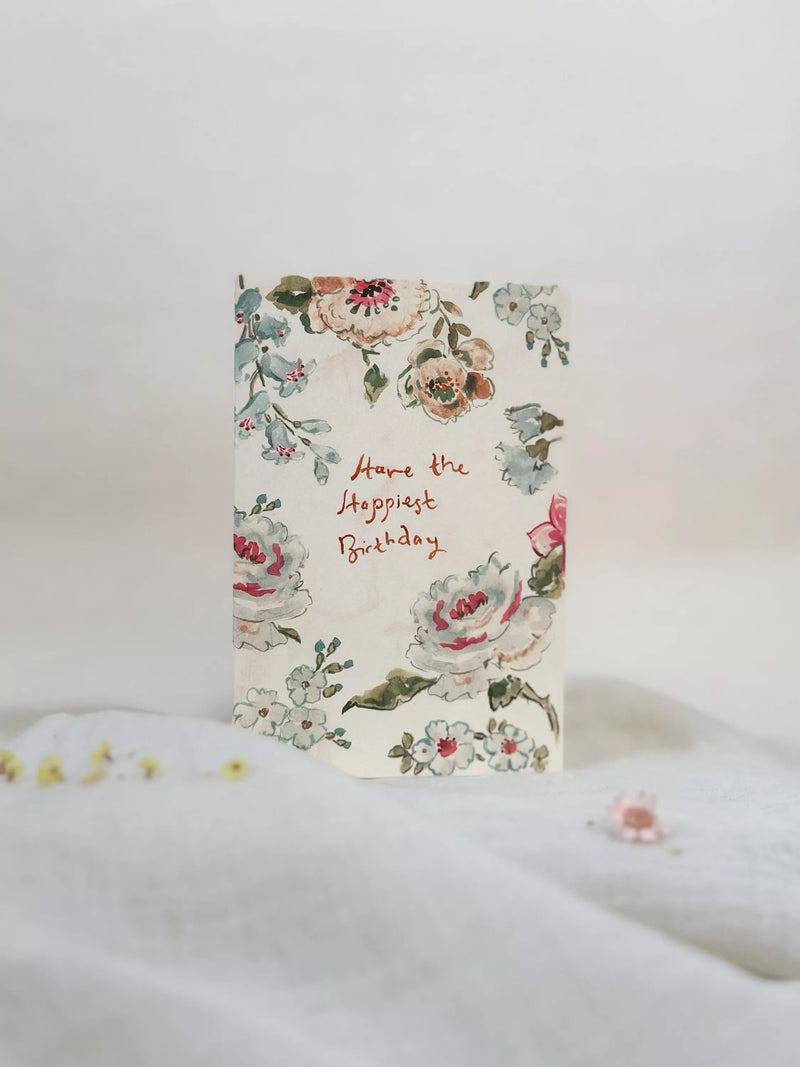 Sophie Amelia Creates floral border birthday card, imported from the UK