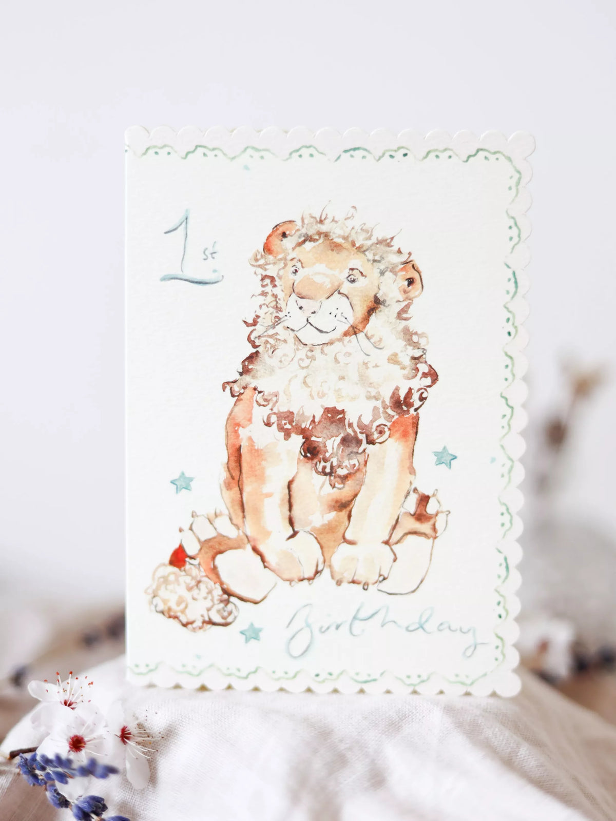 Sophie Amelia Creates Little Lion birthday card, UK version