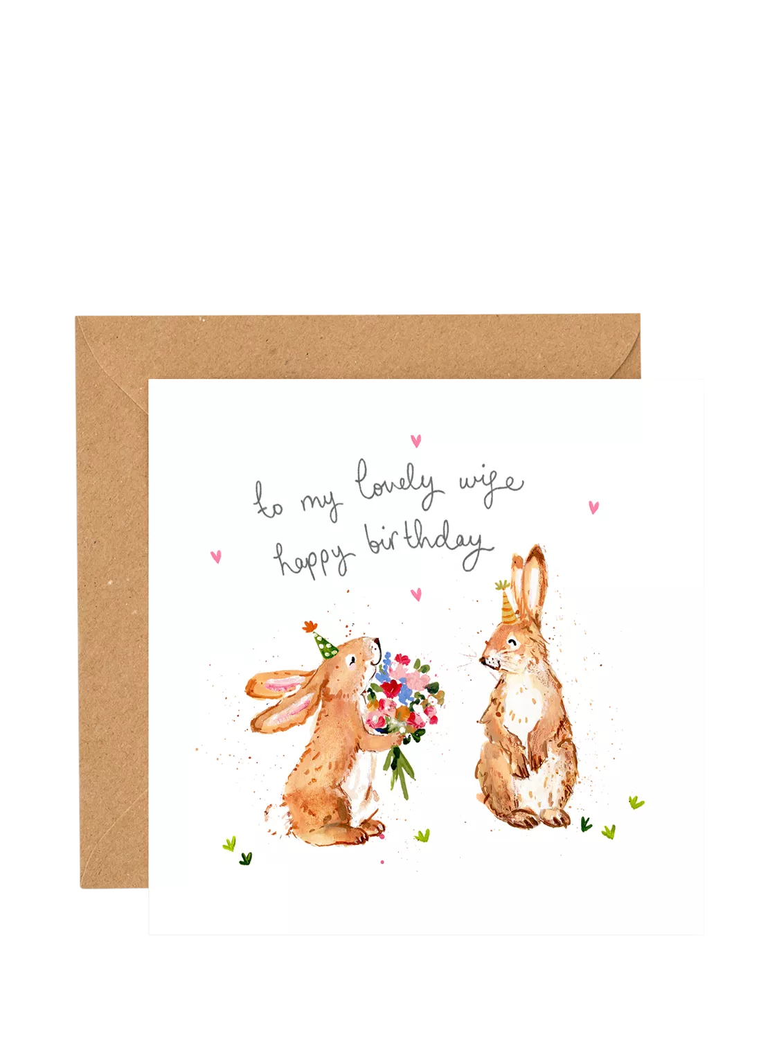 Louise Mulgrew Designs bunnies birthday card - British product