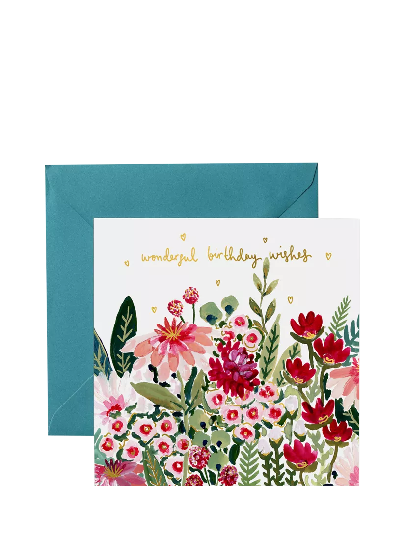 Louise Mulgrew Designs floral birthday card - British product