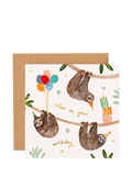 Louise Mulgrew Designs sloth birthday card, imported from the UK