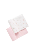Purebaby muslin wrap set 2-pack pale pink blossom (British brand)
