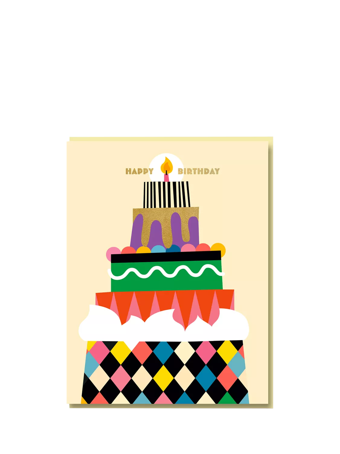 Nineteen Seventy Three cake tower birthday card (British brand)