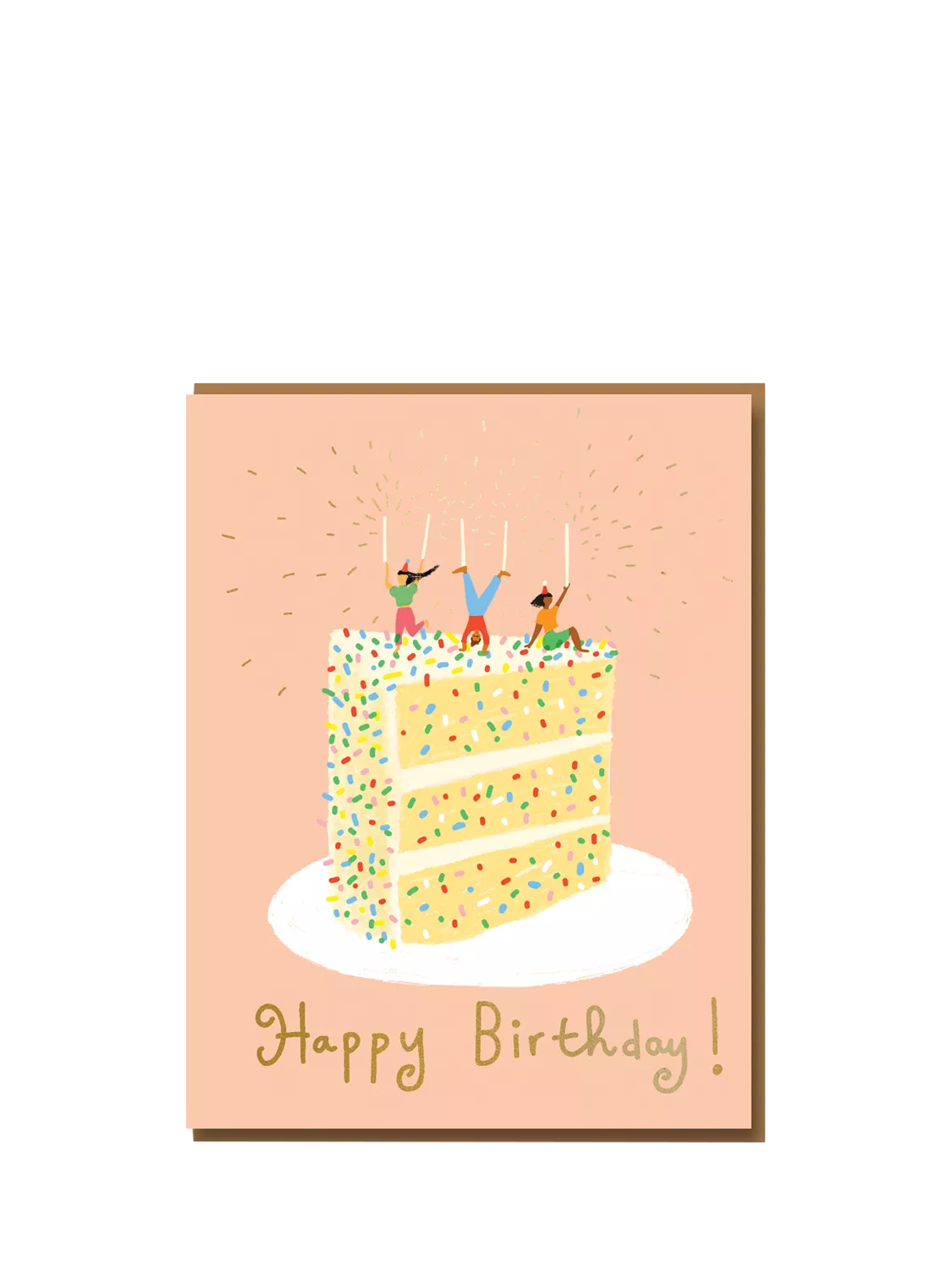 Nineteen Seventy Three confetti cake birthday card, imported from the UK