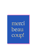 Nineteen Seventy Three Merci Beaucoup thank you card with pink envelope, imported from the UK