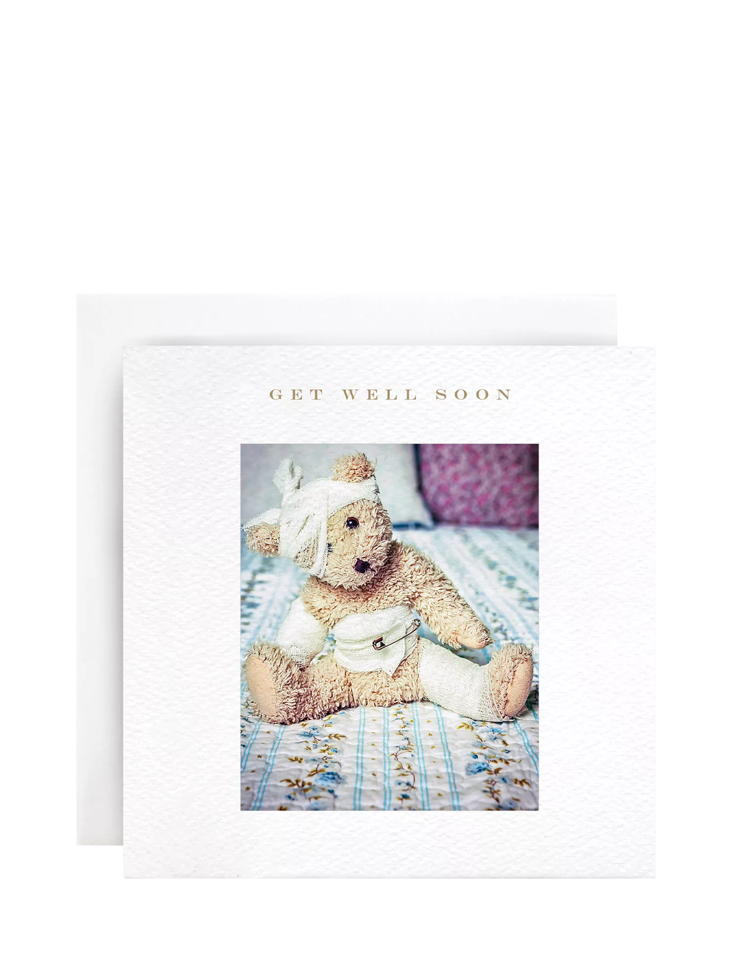 Susan O'Hanlon bandaged teddy get well card, imported from the UK