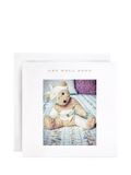 Susan O'Hanlon bandaged teddy get well card, imported from the UK