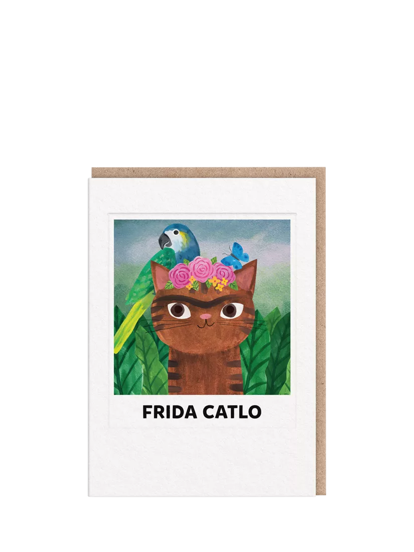 Ohh Deer Frida Catlo blank greeting card (British brand)
