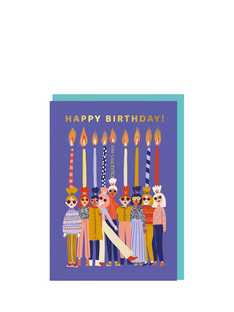 Ohh Deer birthday card with blue envelope (British brand)