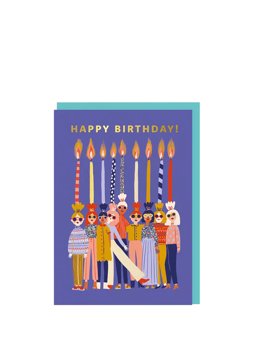 Ohh Deer birthday card with blue envelope (British brand)