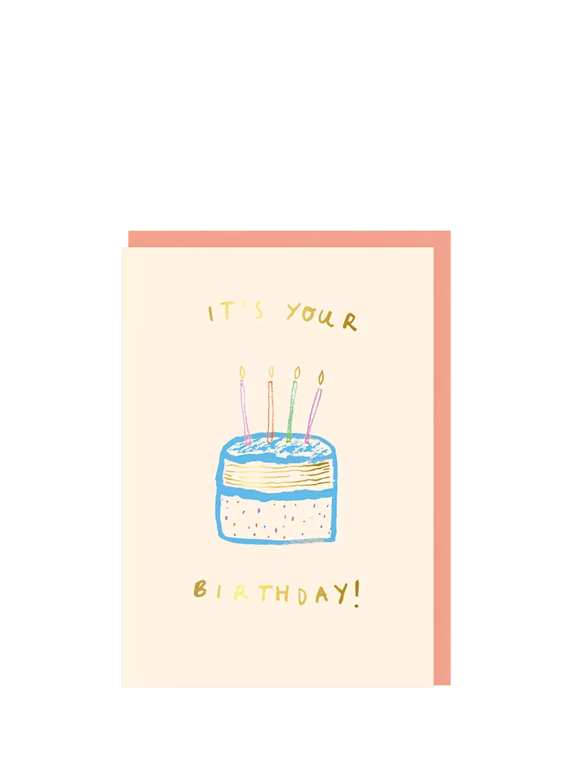 Ohh Deer birthday card cake design with orange envelope, imported from the UK