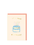 Ohh Deer birthday card cake design with orange envelope, imported from the UK