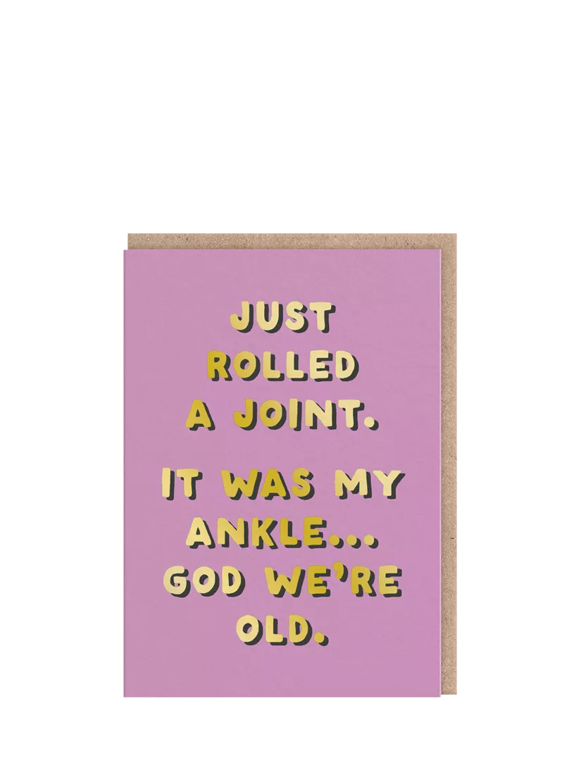 Ohh Deer rolled joint blank greeting card, UK version