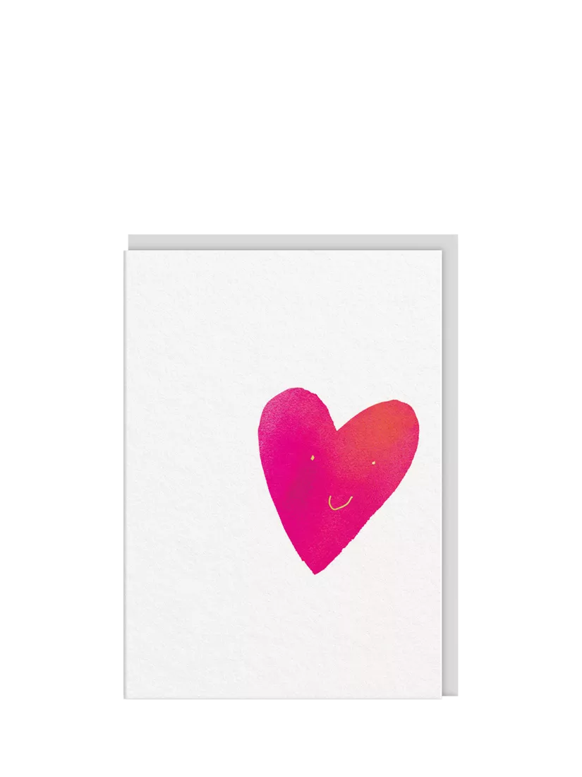 Ohh Deer birthday card simple heart smile design (British brand)