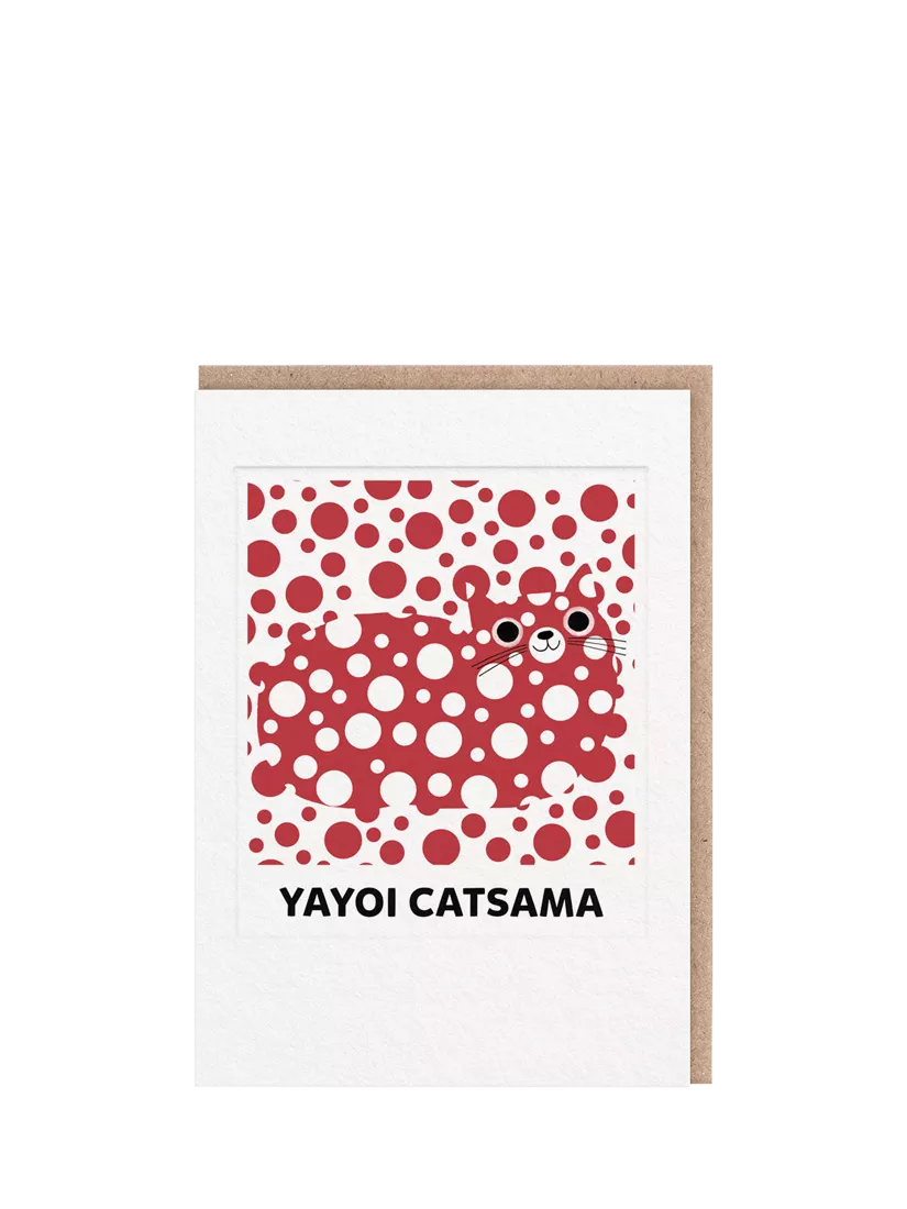 Ohh Deer Yayoi Catsama blank greeting card, UK version