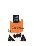 Kitty Kenda dad birthday card featuring cat with top hat - British product
