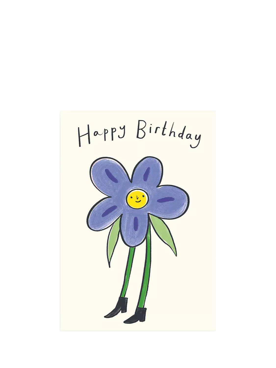Kitty Kenda flower person birthday card - British product