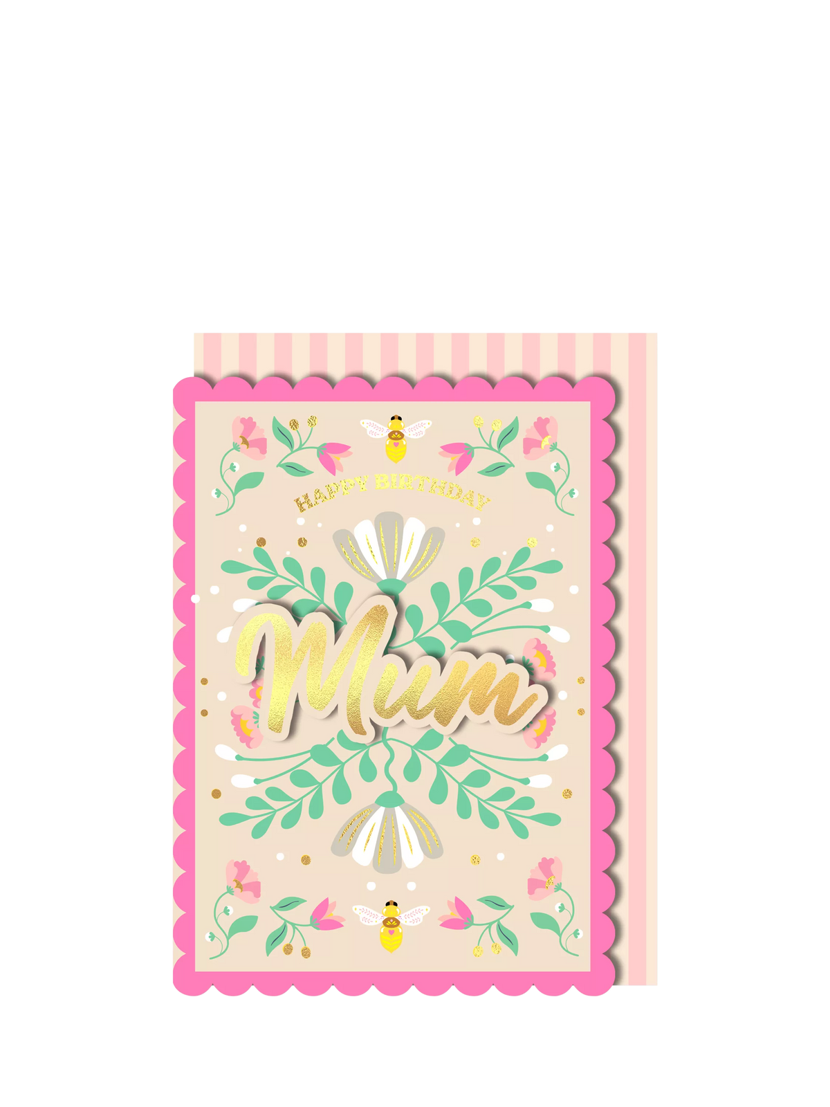 Tache Crafts flowers mum birthday card with envelope - British product