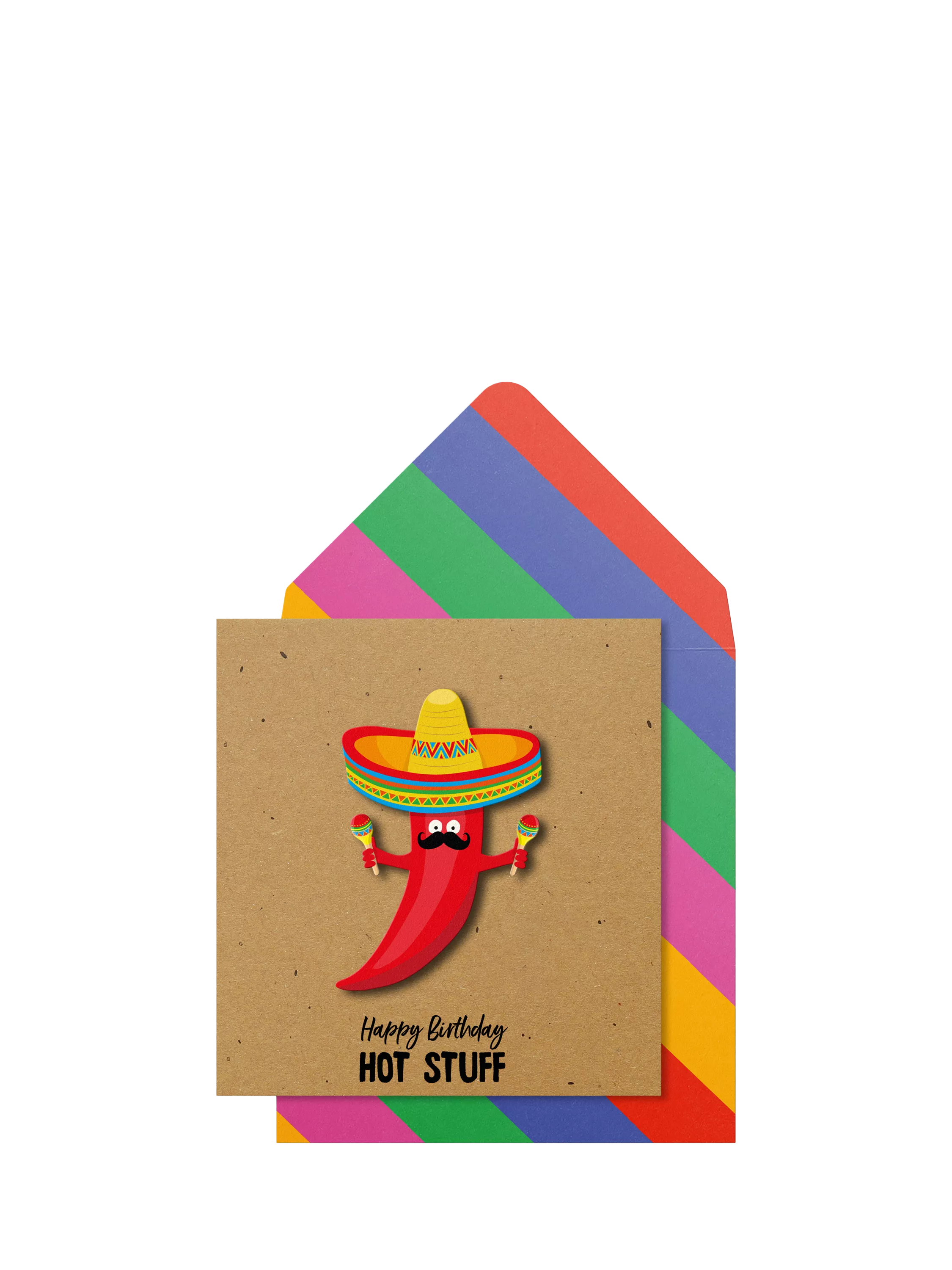 Tache Crafts Hot Stuff Chilli birthday card, imported from the UK
