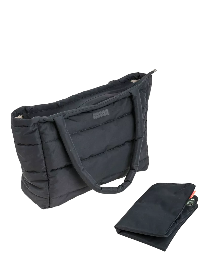 Done by Deer quilted changing tote bag in black (British brand)