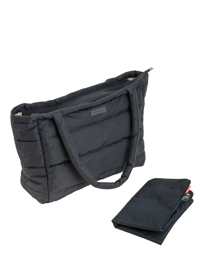 Done by Deer quilted changing tote bag in black (British brand)