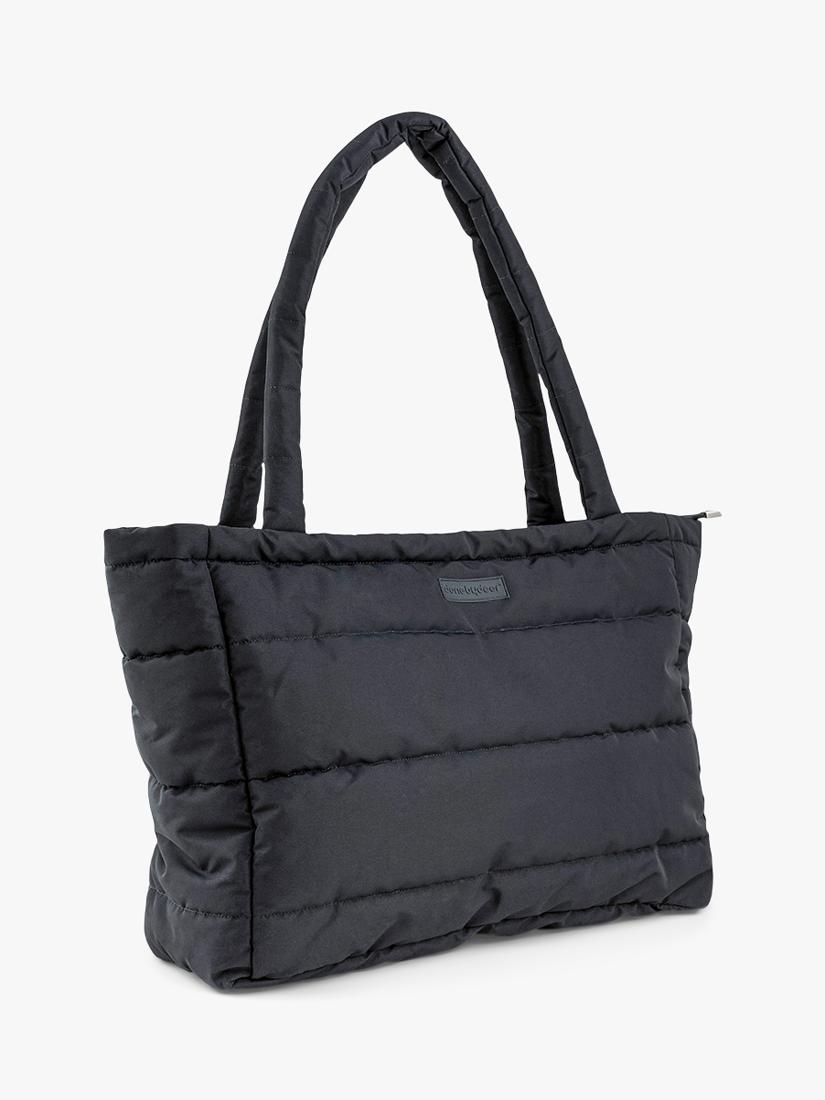 Done by Deer quilted changing tote bag in black (British brand)