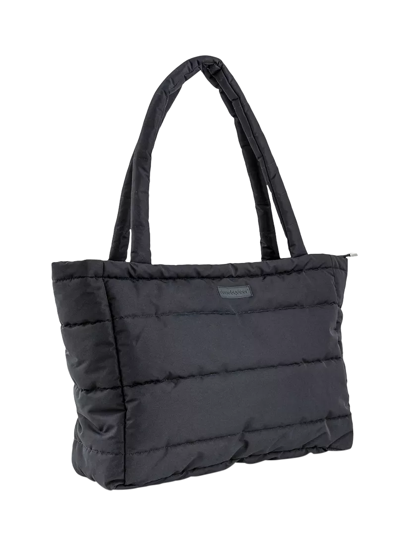 Done by Deer quilted changing tote bag in black (British brand)