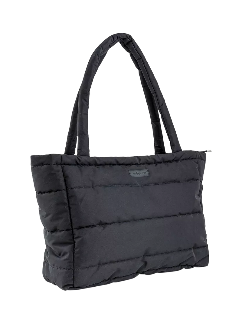 Done by Deer quilted changing tote bag in black (British brand)
