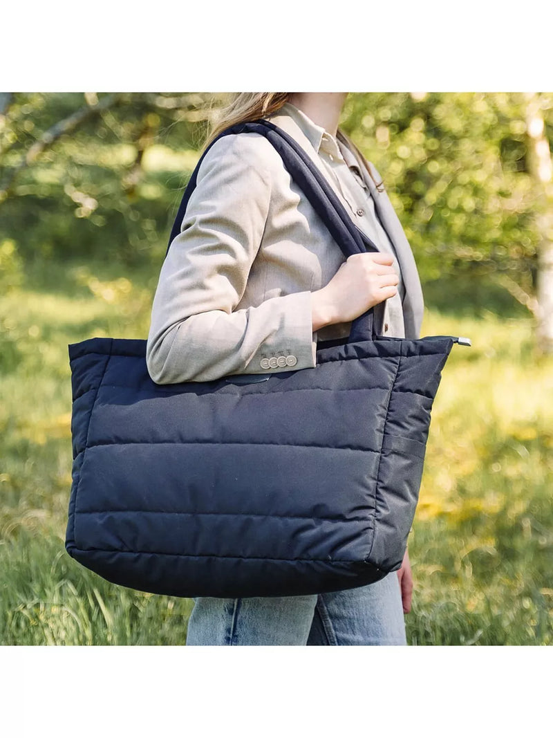 Done by Deer quilted changing tote bag in black (British brand)